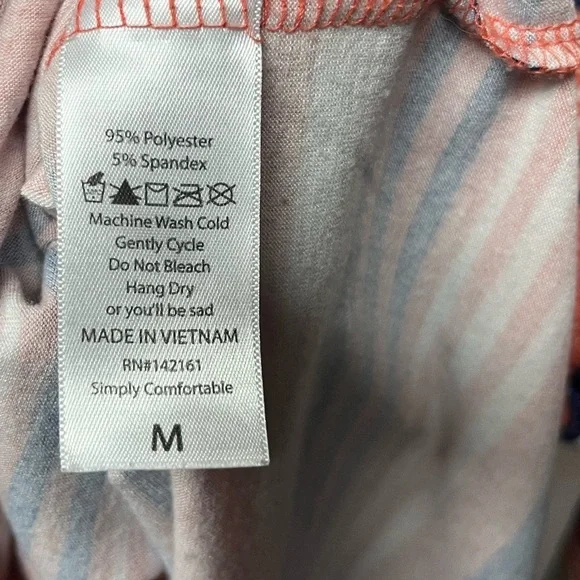 LulaRoe Striped Hooded Women's Top - Orange and Blue - Picture 4 of 5